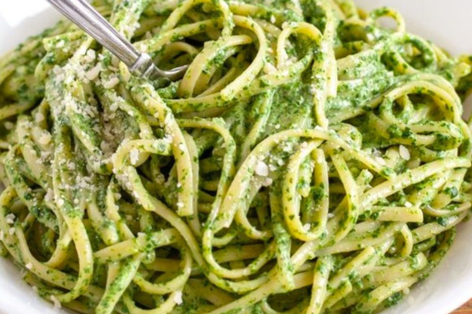 Espaguete ao Pesto Delicioso, não há quem resista esse prato